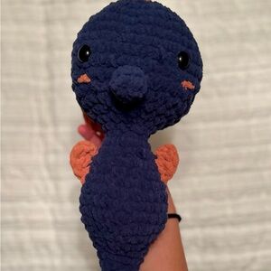 Plush Blue Seahorse Toy